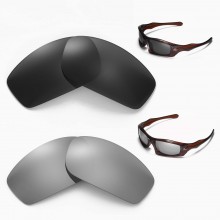 Walleva Black+Titanium Polarized Replacement Lenses For Oakley Monster Pup Sunglasses